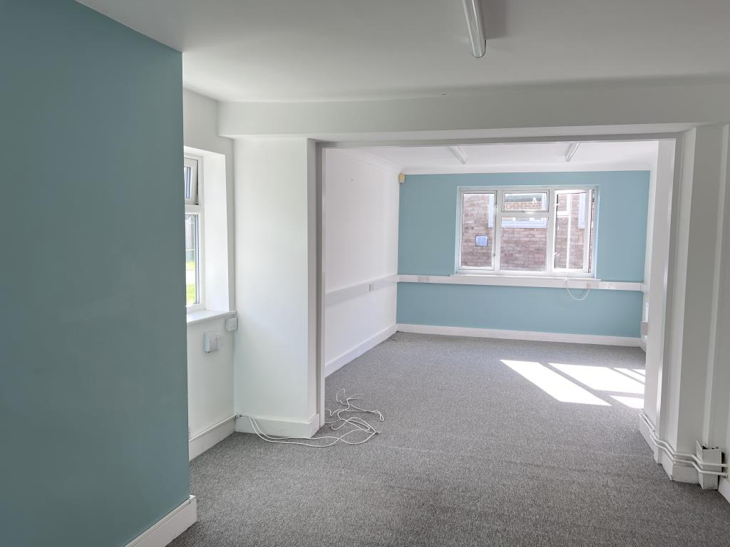 Lot: 91 - FREEHOLD DEVELOPMENT SITE - Ground floor room at rear with painted walls and carpet